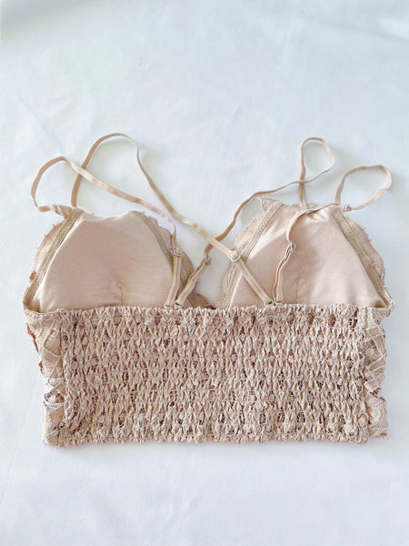 Lace Bralette - Light Taupe